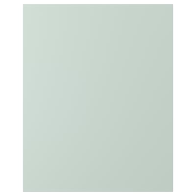 ENHET pale gray-green cabinet; rectangular, smooth plastic foil front.