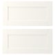 A white ENHET cabinet set with a sleek design. The cabinets are rectangular with narrow frames and smooth surfaces.