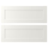 White ENHET panels in rectangular shape with smooth surfaces and plain design.