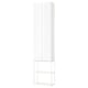 An ENHET high cabinet combo in white with glass doors and open shelves, ideal for bathroom or kitchen storage.