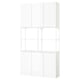 A white ENHET storage unit, combining open and closed storage with a glossy finish.