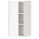 An ENHET white wall cabinet with two shelves. Its sleek, rectangular, with a glossy finish and modern design.