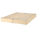 Espevar wood bed base, light color, flat shape, pine material.