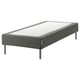 Option: Ikea ESPEVÄR gray bed frame with metal legs.