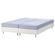Option: White split mattress base with light blue mattress, ESPEVÄR/VADSÖ.
