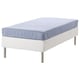 Option: Espevar/vadsö white bed base with blue foam mattress, supportive and breathable.