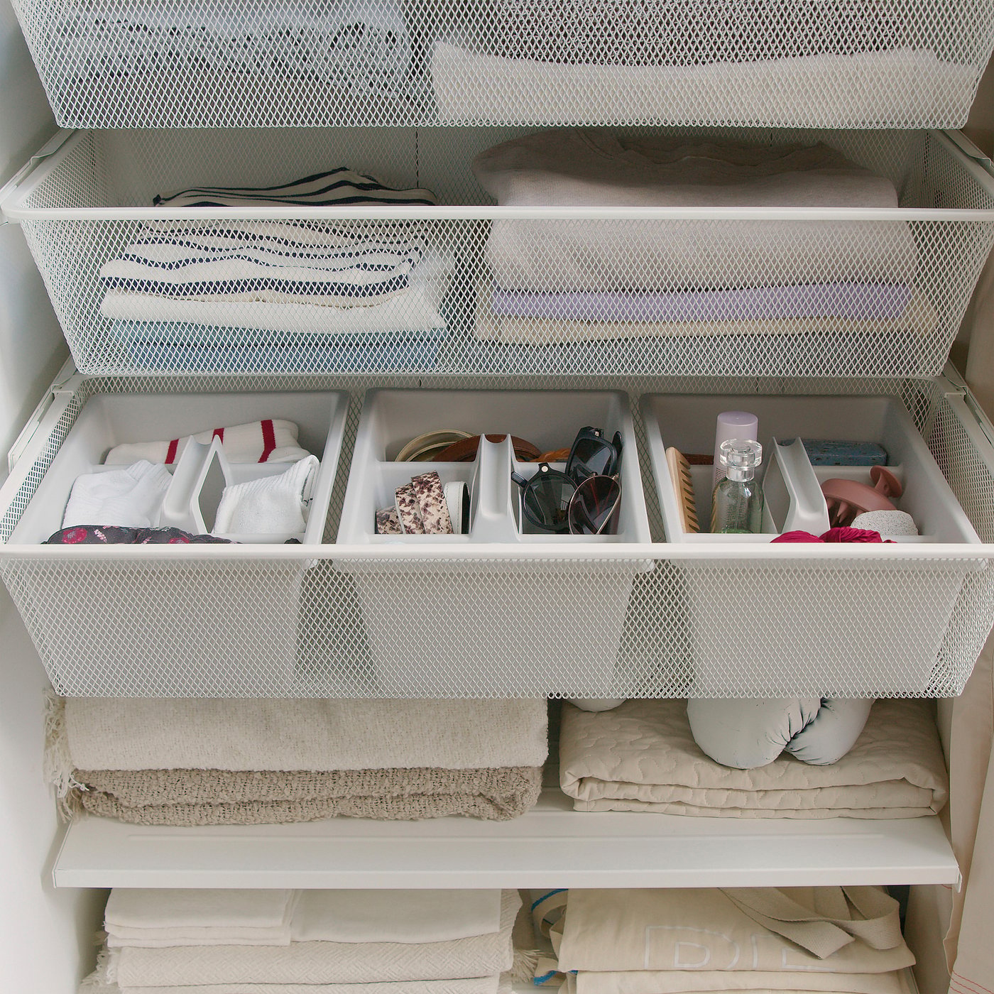 FÅNGGRÖDA insert with compartments, light grey, 35x24x14 cm - IKEA