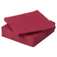 Stack of red FANTASTISK 3-ply paper napkins, neatly arranged in a square shape.