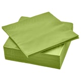 A stack of light green FANTASTISK paper napkins, neatly folded, featuring a textured design.