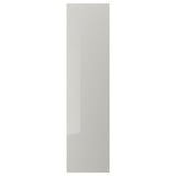A sleek, vertical FARDAL door in high-gloss white. It’s rectangular with rounded edges and a modern design.