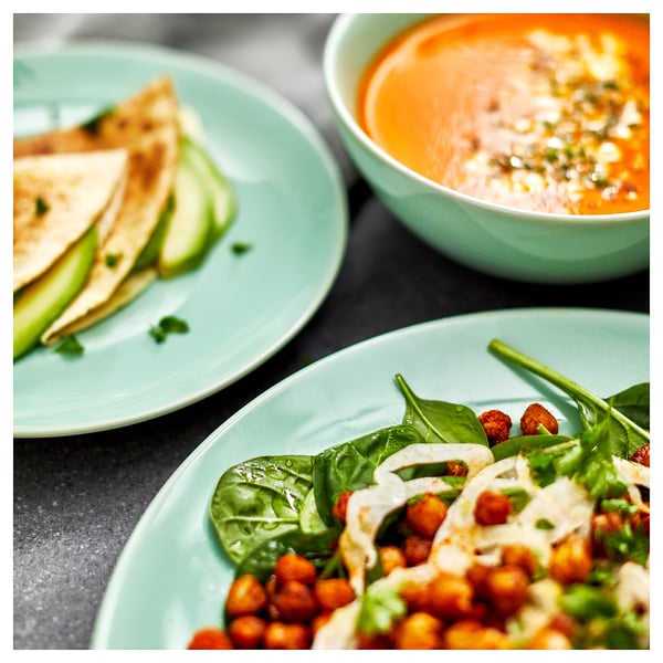 FÄRGRIK Side plate, light green, 21 cm