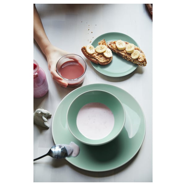 FÄRGRIK Side plate, light green, 21 cm