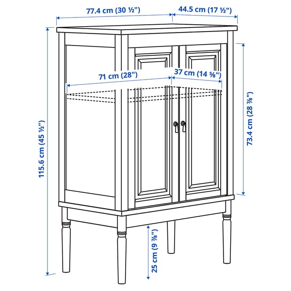 Illustration with measurements for the product: FÄRJKARL.