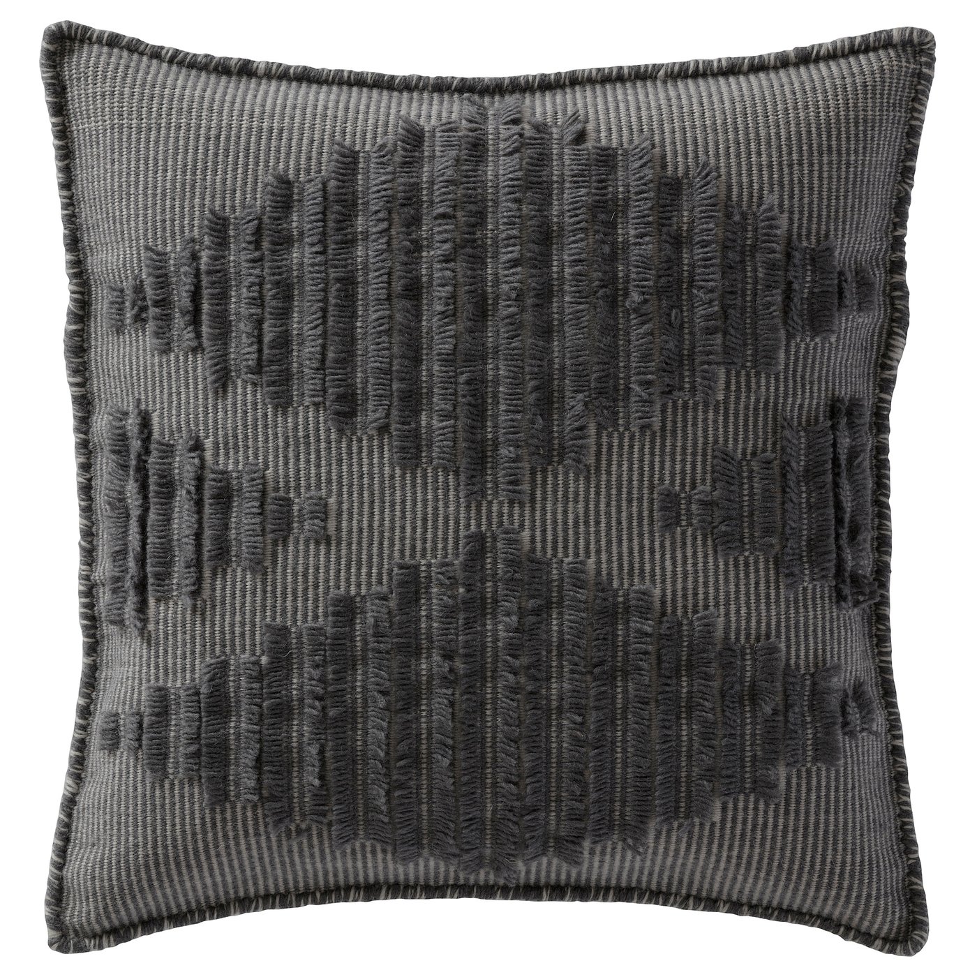 FETBLAD Cushion cover, grey/white, 50x50 cm IKEA