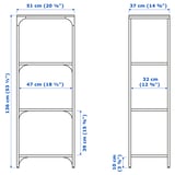 Illustration with measurements for the product: FJÄLLBO/KULLABERG.