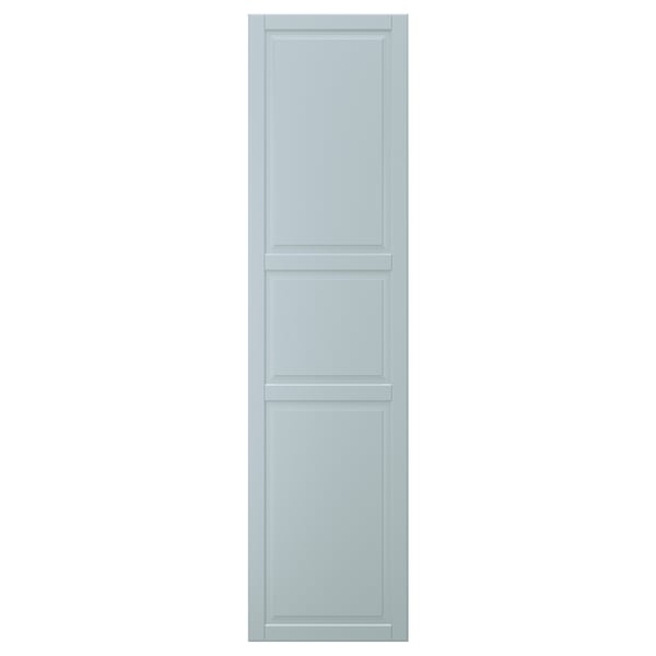 FJÄREHALS door: light grey, rectangular, simple panel design, fiberboard.