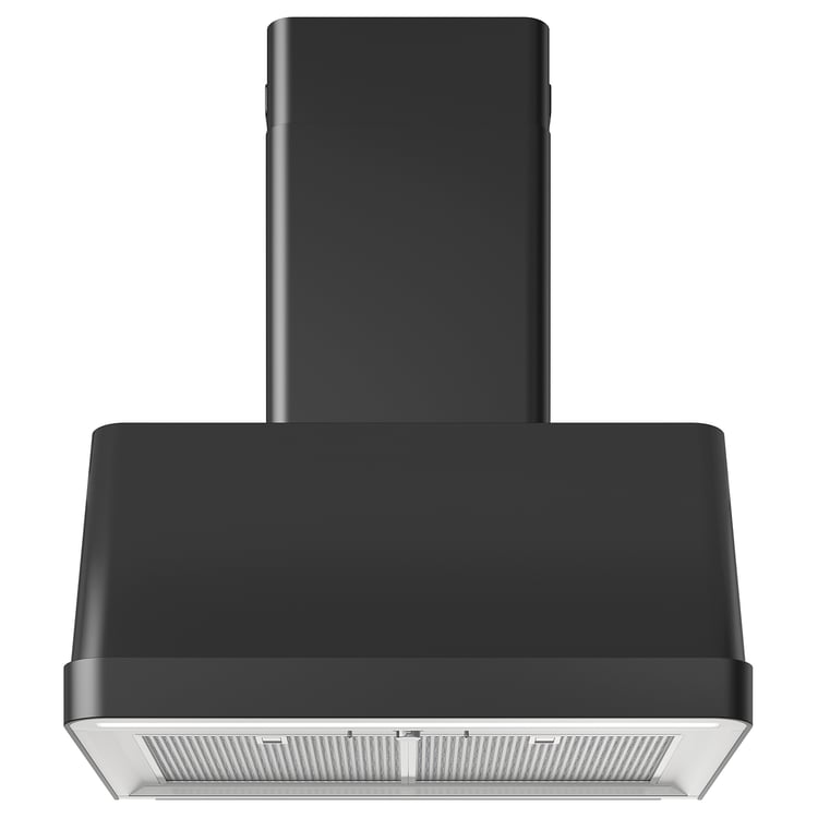 Wall mounted extractor hood, FOKUSERA, black, 70 cm IKEA