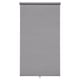 Gray roller blind, FÖNSTERBLAD, with circular pattern, blocks light, cordless for safety.