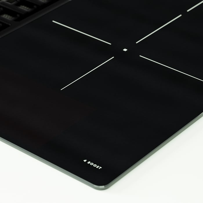 Induction hob/integrated extractor, FÖRDELAKTIG, black, 60 cm IKEA