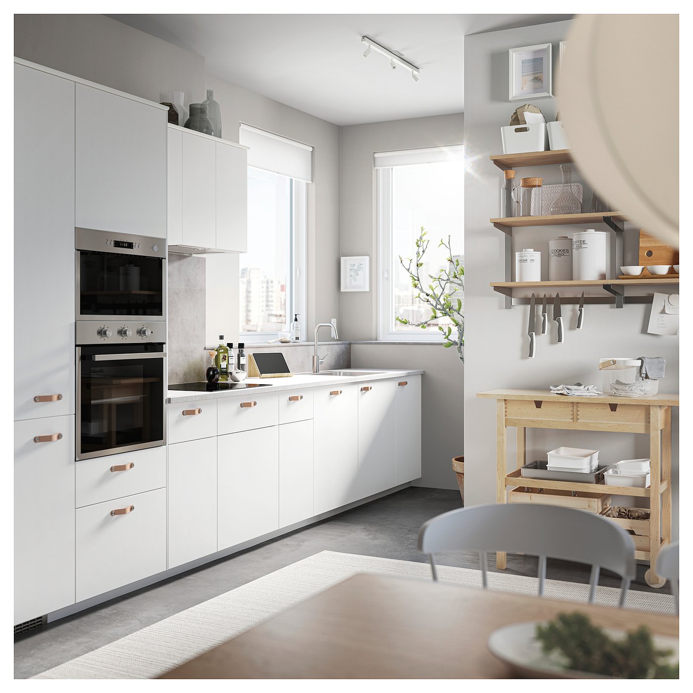IKEA フォルホイア Kitchen trolley, FÖRHÖJA, birch, 100x43 cm - IKEA