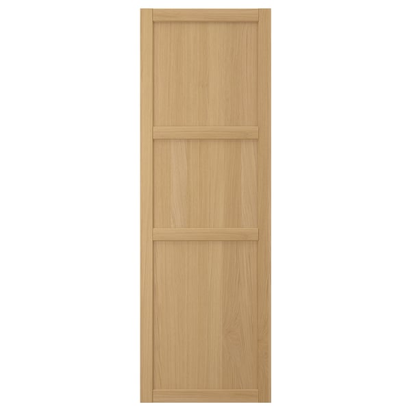 Forsbaka kitchen cabinet door, warm oak veneer, rectangular with beveled edges.