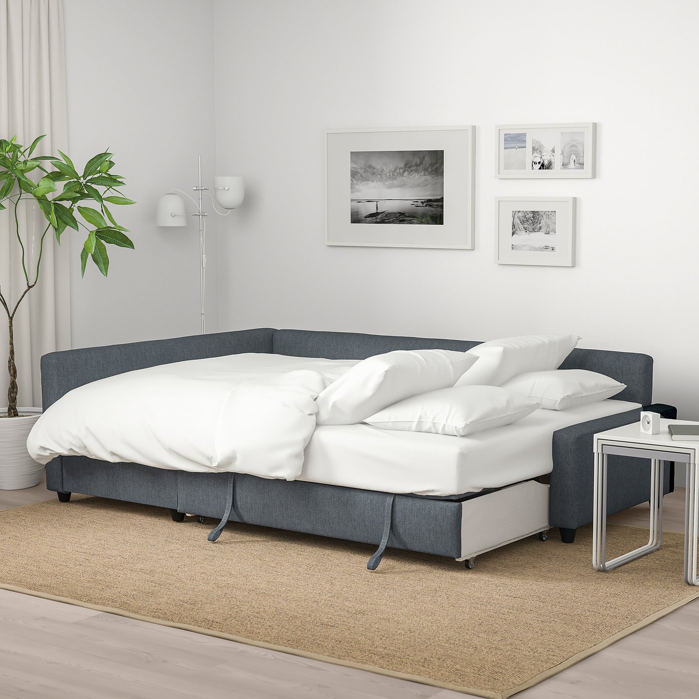 FRIHETEN Corner Sofa-bed With Storage With Extra Back Cushions/Hyllie ...
