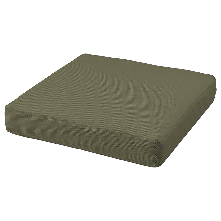FRÖSÖN cover for seat cushion, outdoor/dark beigegreen, 62x62 cm IKEA