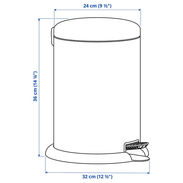 Illustration with measurements for the product: GÅNGSKYFFEL.
