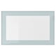 Sleek GLASSVIK light blue frame. Square shape, modern design with clear glass center.