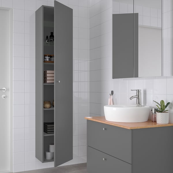 Godmorgon High Cabinet Gillburen Dark Grey 40x32x192 Cm Ikea