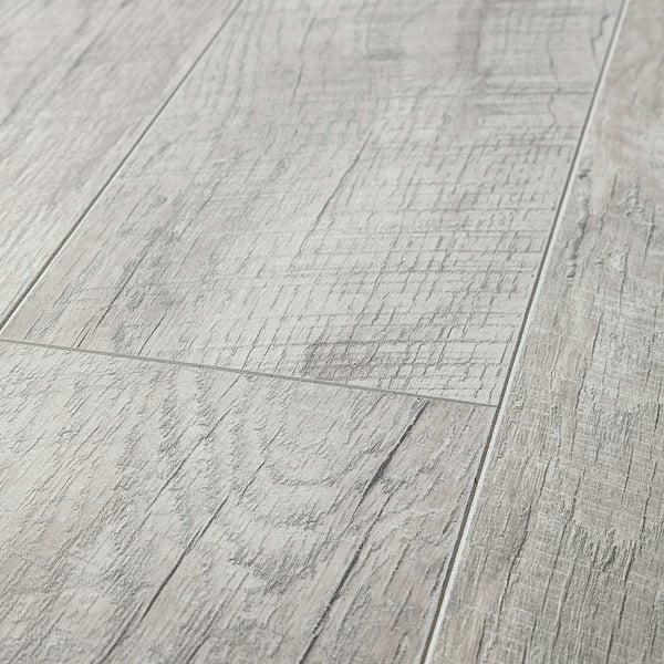 GRÄSMARK Laminated flooring - oak effect, light grey ...