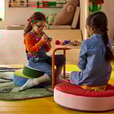 GREJSIMOJS Floor cushion, set of 3, stackable/multicolour