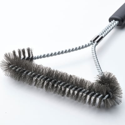 GRILLTIDER Barbecue grill cleaning brush, stainless steel/black, 35 cm