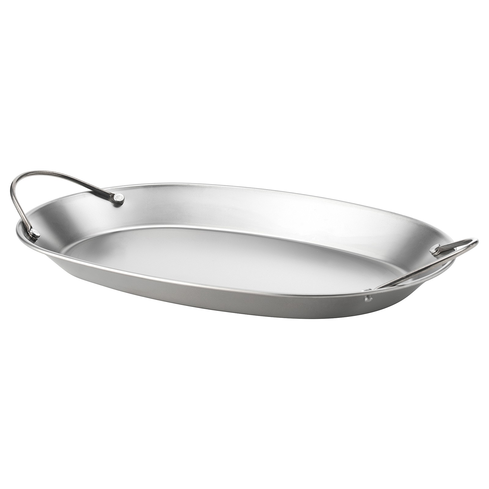 GRILLTIDER Barbecue tray, stainless steel, 31x21 cm IKEA