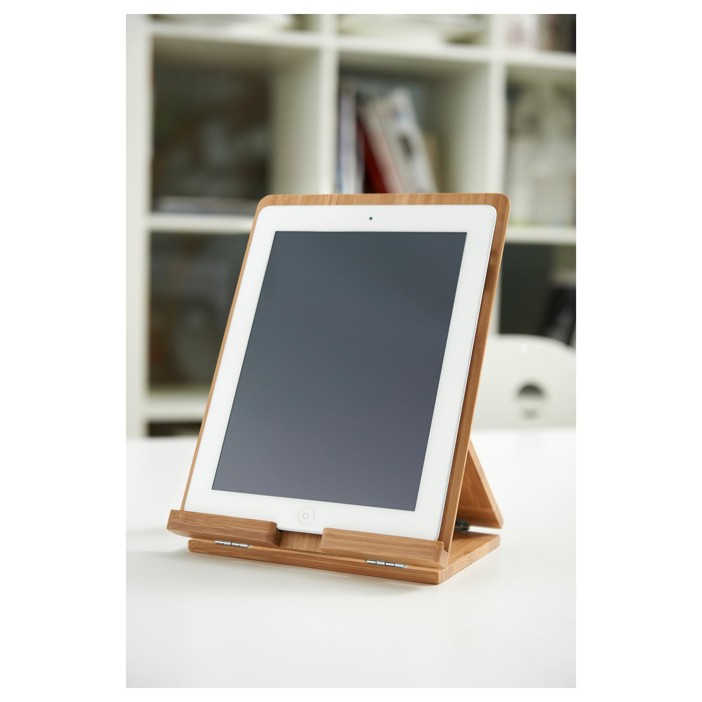 Ikea Grimar Supporto Da Tavolo Per Tablet In Legno - Regolabile A 3 Angolazioni (20x26,5 Cm)