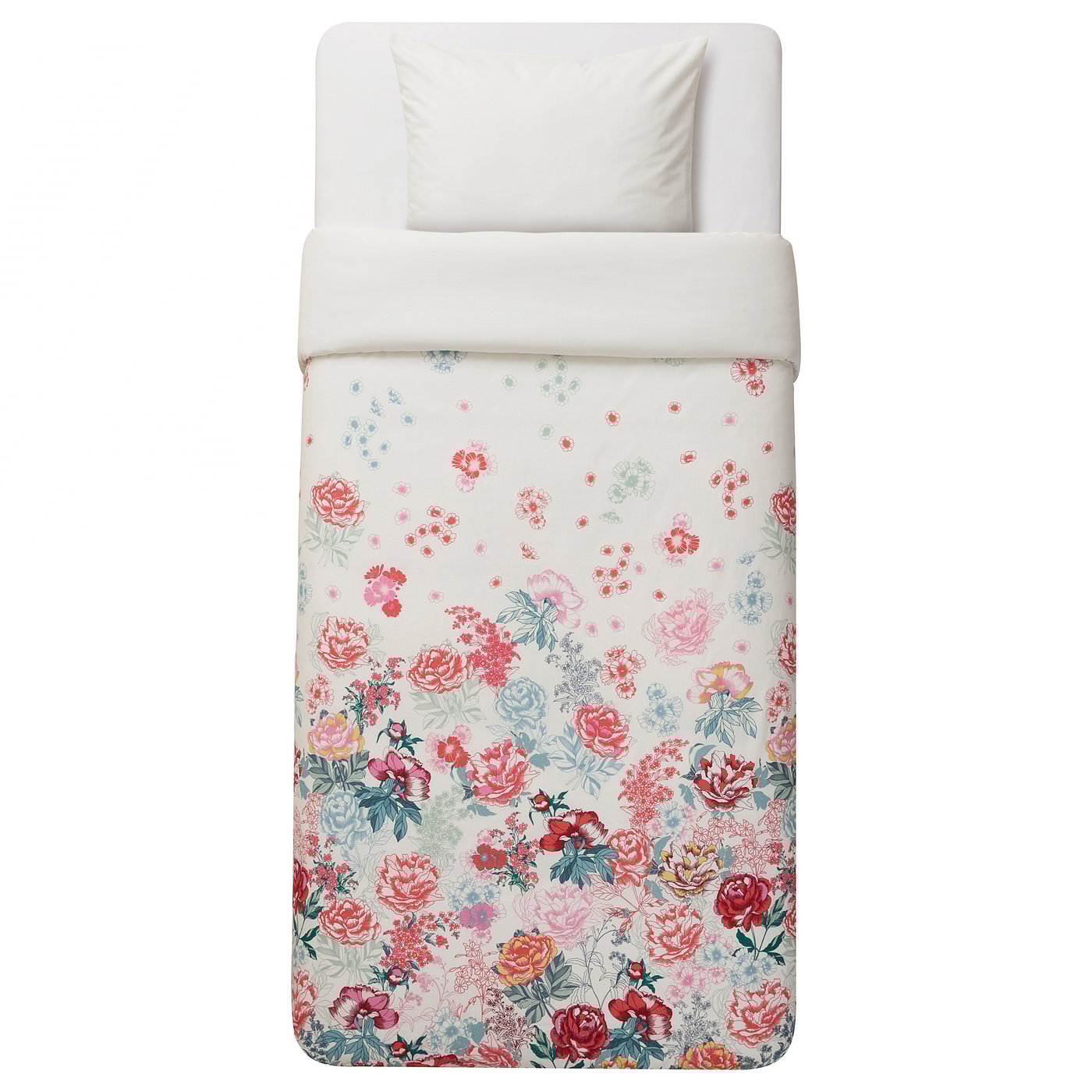 GRÖNVIDE Quilt cover and pillowcase, multicolour, 140x200/60x70 cm IKEA