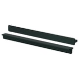Black HACKÅS handles, sleek & modern design, aluminum with powder coating.