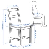 Illustration with measurements for the product: HAUGA.