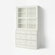 HAVSTA Storage combination w glass-doors, white, 121x47x212 cm
