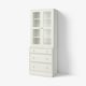 HAVSTA Storage combination w glass-doors, white, 81x47x212 cm