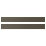 Dark brown wooden panel, smooth finish, rectangle shape.
