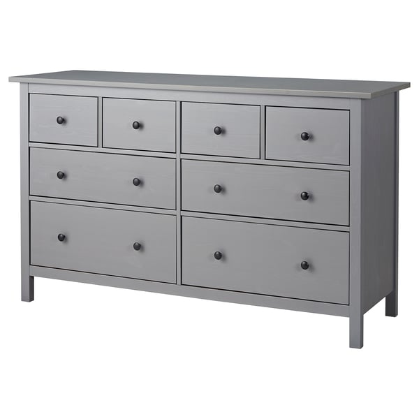 wijn Helaas Gelovige HEMNES Chest of 8 drawers, grey stained, 160x96 cm - IKEA