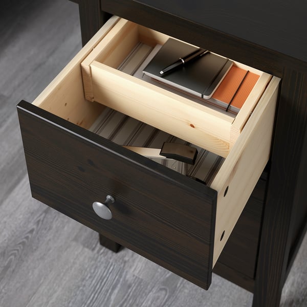 HEMNES Desk, blackbrown, 155x65 cm IKEA