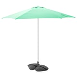 Högnön parasol, light green, aluminium & polyester, square shape, sunblocking, easy open.