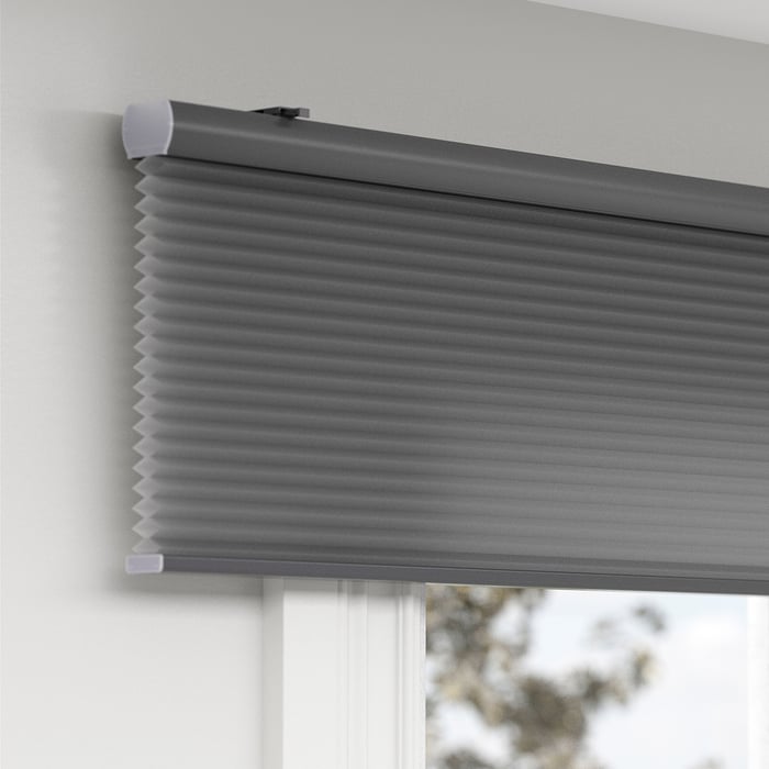 Cellular blind, HOPPVALS, grey, 60x210 cm IKEA