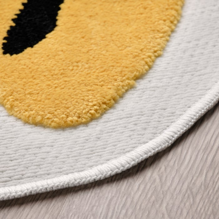 IDROTTSHALL rug, tiger yellow/black, 110x125 cm IKEA