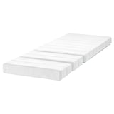 White 3-part kids mattress - flexible, extendable, with foam and springs.