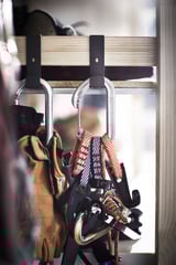 IVAR hooks, black steel with epoxy finish, hang gear neatly.