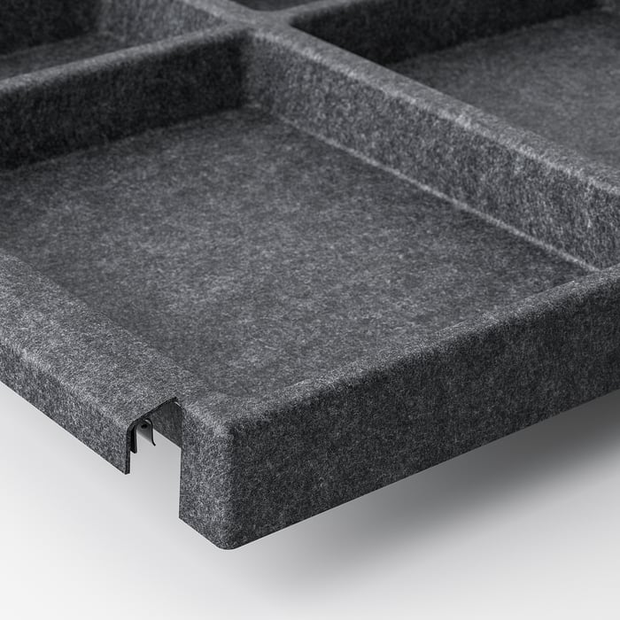 IVAR shelf, dark grey/felt, 83x50 cm IKEA