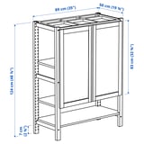 Illustration with measurements for the product: IVAR.